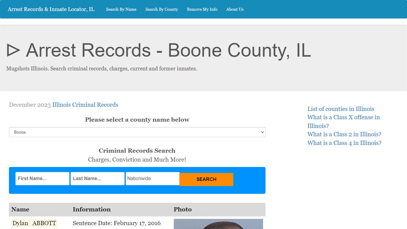 ᐅ Arrest Records - Boone County, IL - IllinoisPrisonTalk